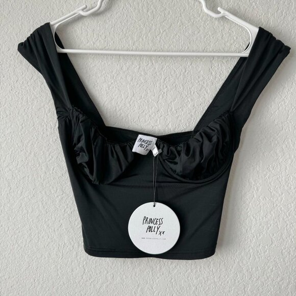 Princess Polly black capcut sleeve corset top🕊️🖤✨ - Picture 6 of 8